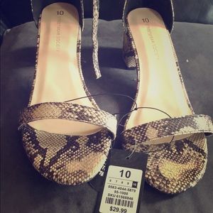 Snake print heels